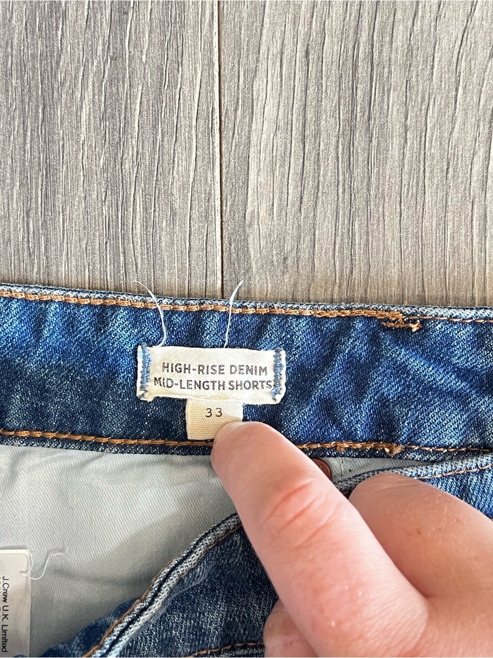 Madewell Medium Blue Denim Shorts with Copper Button - Picture 7 of 7